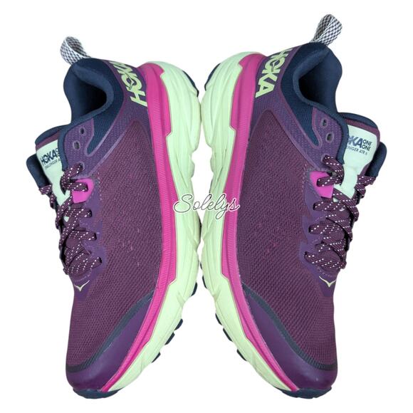 HOKA ONE Challenger ATR 6 Womens 7.5B Grape Wine Butterfly Trail Running Sneaker - Picture 8 of 11